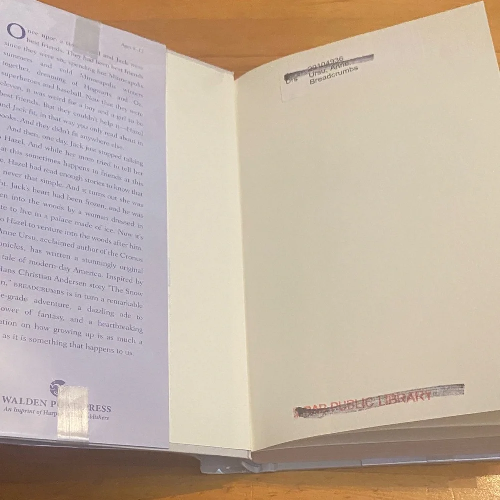 Breadcrumbs by Anne Ursu Hardcover Book